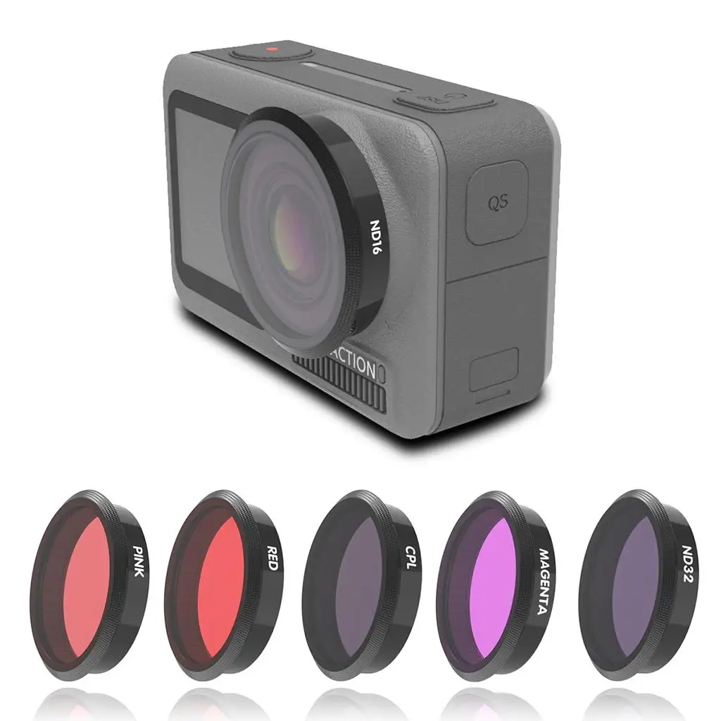 10 tipos de lentes de filtro noturno ND8 / ND16 / ND32 / ND64 / CPL / rosa / para X8