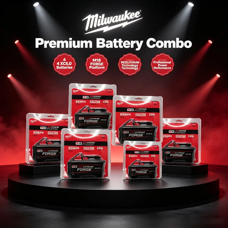 Genuine Milwaukee M18 6.0Ah FORGE Battery,for M18FB6,Fits Electric Drill and Angle Grinders with Reliable Power and Fast Durable