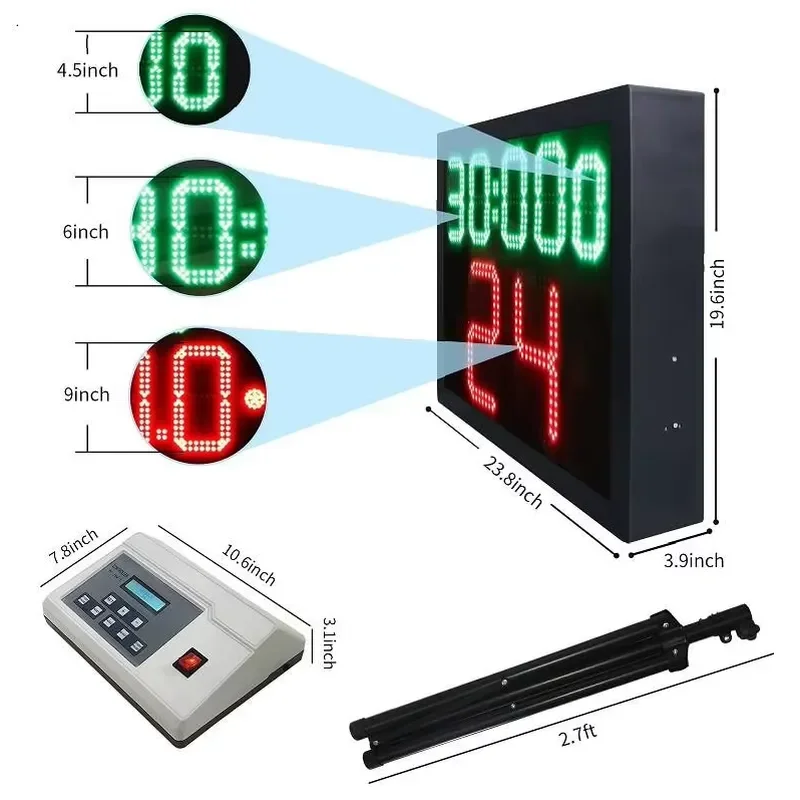 Basketball Waterproof 24s Countdown Clock Timer Customized Shot Clock LED Scoreboard Electronic Digital 24s Countdown Led