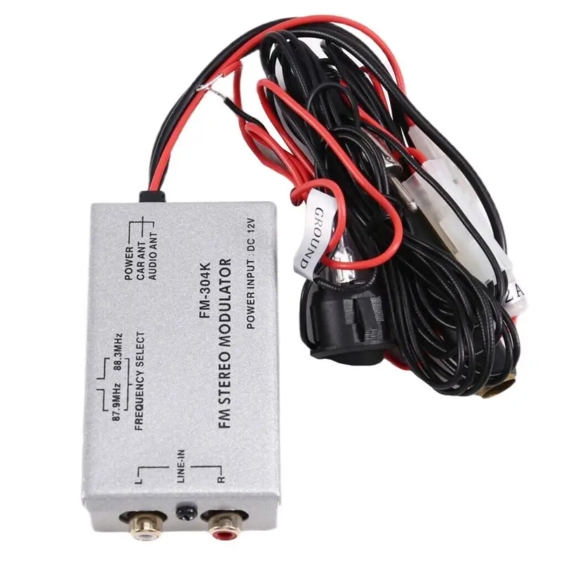 In-Car Factory Radio Enhancement With RCA AUX Audio Input Adapter And FM Wired Modulator-X67A