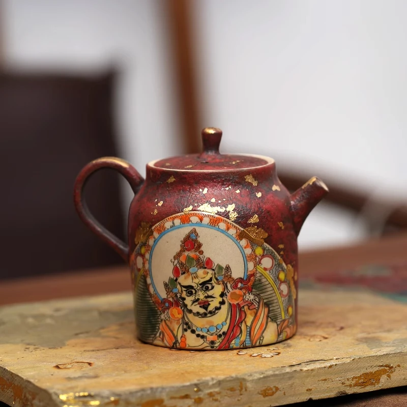 

Dunhuang Huang God of Wealth ceramic teapot handmade for personal use
