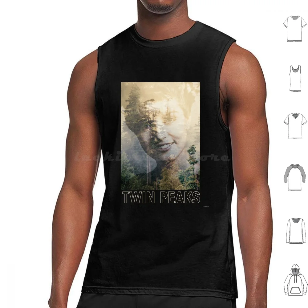 Twin Peaks Laura Palmer Double Exposed Missing Poster Logo Tank Tops Vest Sleeveless Twin Peaks Paramount Cbs Laura Palmer