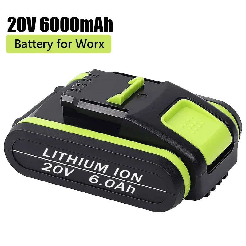 

20V 6000 mAh lithium battery suitable for Worx WA3551 WA3553 WX390 WX176 WX178 WX386 WX678