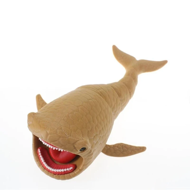 Sperm Whale and Sea Monster Figurine, Articulated Movable Joints Fantasy Sea Creature Desktop Decor Fidget Toy