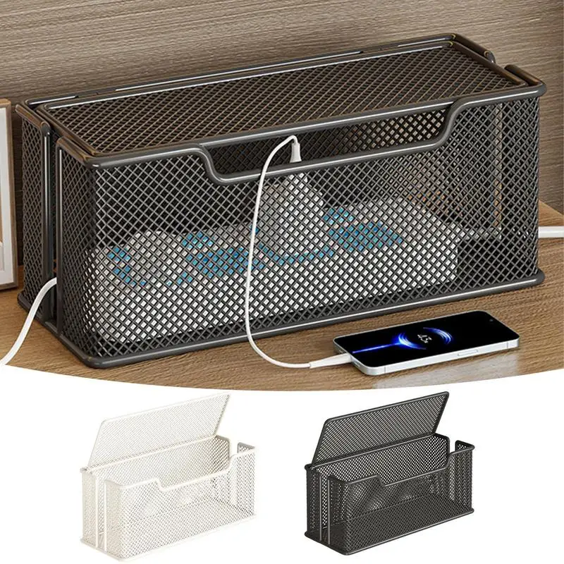 Desktop Socket Organizer Box Home Plug Socket Safety Box Multi-Purpose Cord Organizer For Living Room Study Room Game Room Work