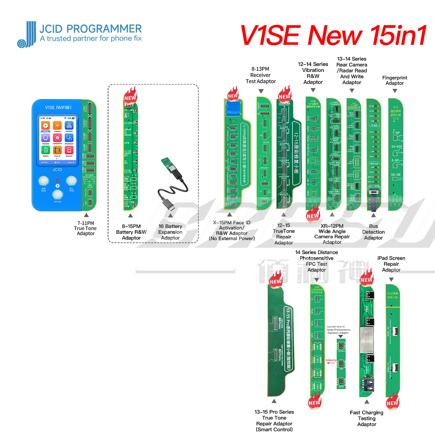 JC V1SE WIFI Version Programmer for iPhone X 11 12 13 14 15 Series