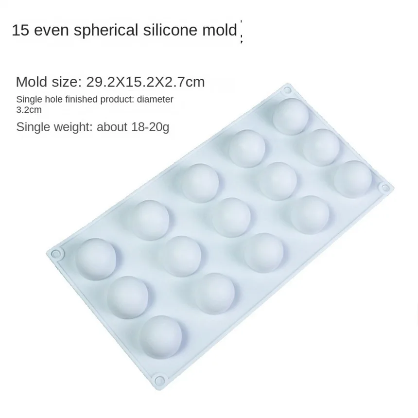 Round Spherical Mousse Mooncake Silicone Mold Round Ice Hockey Chocolate Small Round Ball