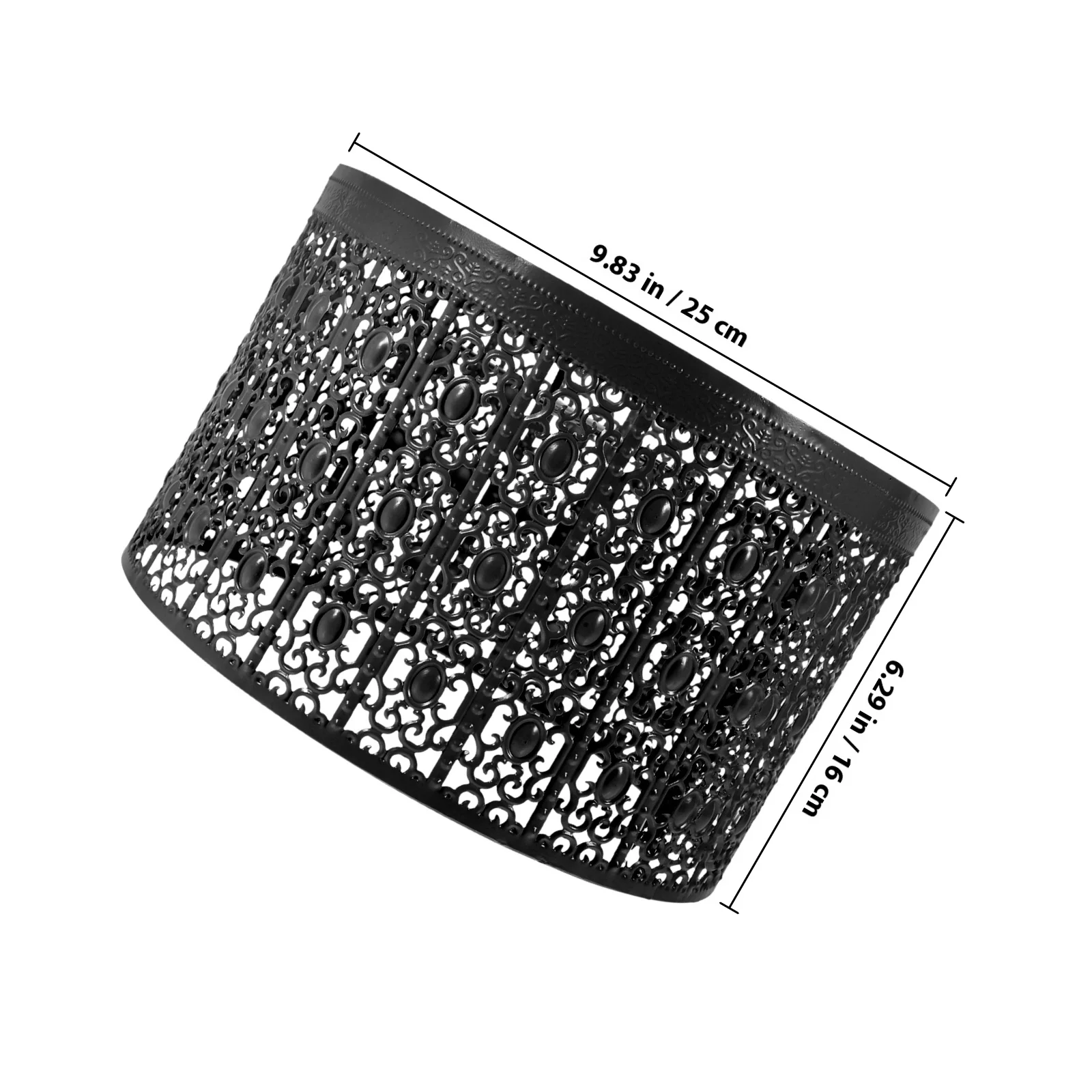 استبدال غطاء مصباح معدني مجوف لمصباح أرضي طاولة المكتب، غطاء خفيف على الطراز العتيق، صغير منقوش رائع #2