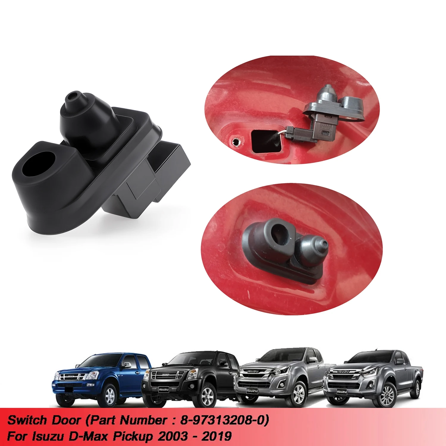 

1/2 шт. 8973132080 8-97313208-0 2-контактный датчик дверного переключателя подходит для Isuzu D-MAX MU-7 Alterra MU-X 2003-2019 для Chevrolet Colorado