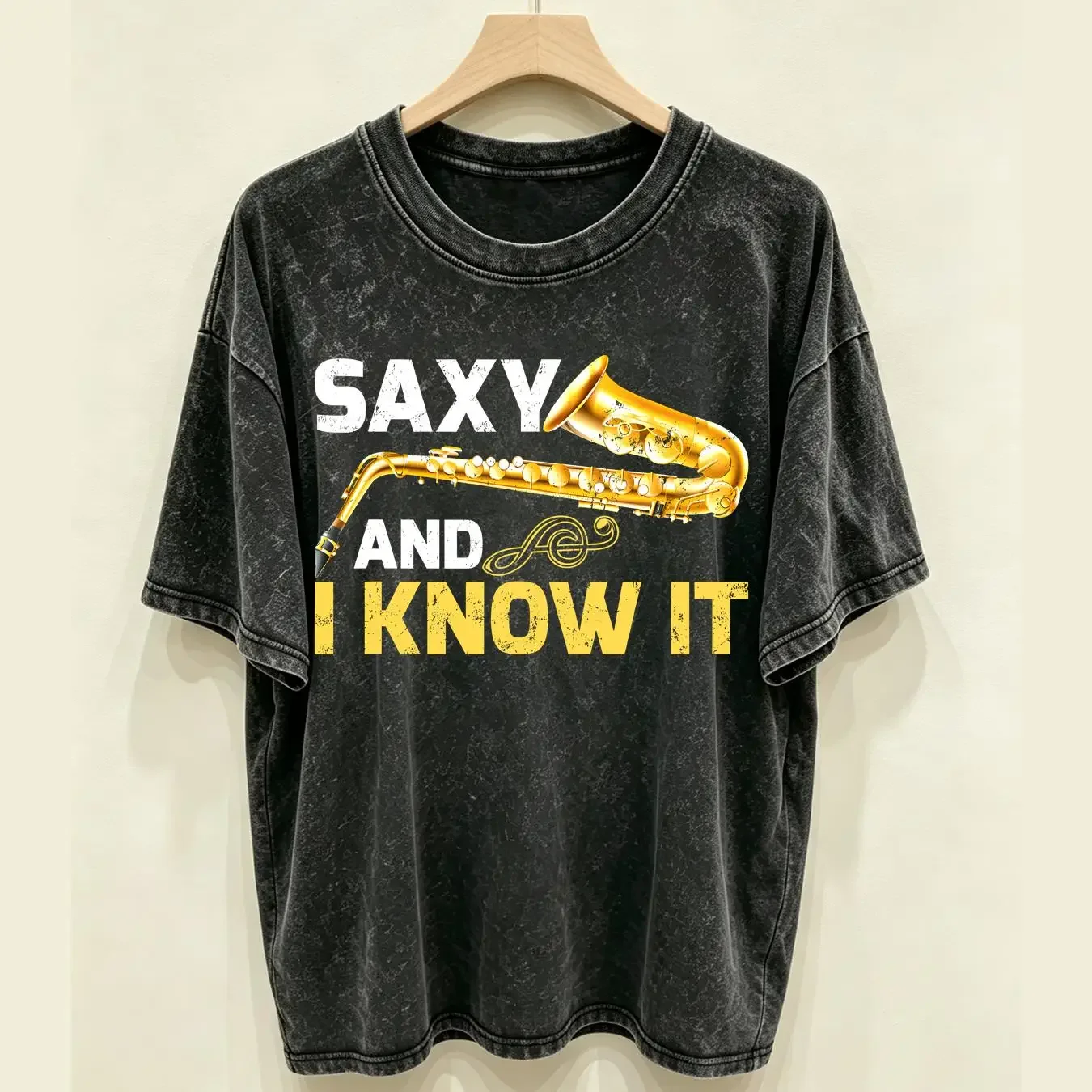 washed T Shirt Saxophone Saxy And I Know It Sax Player Baseball cap Snapback Caps Knitted Hat vintage Washed Casual Slightly