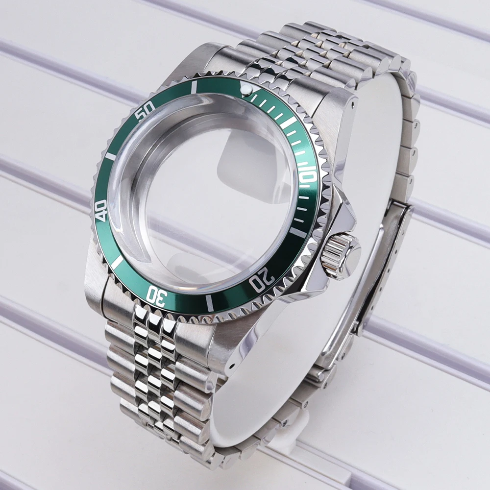 

38mm Stainless Steel Watch Case Uni-directional 120 clicks For Retro Submariner NH35 NH36 NH34 4R36 Movement Dome Acrylic Glass