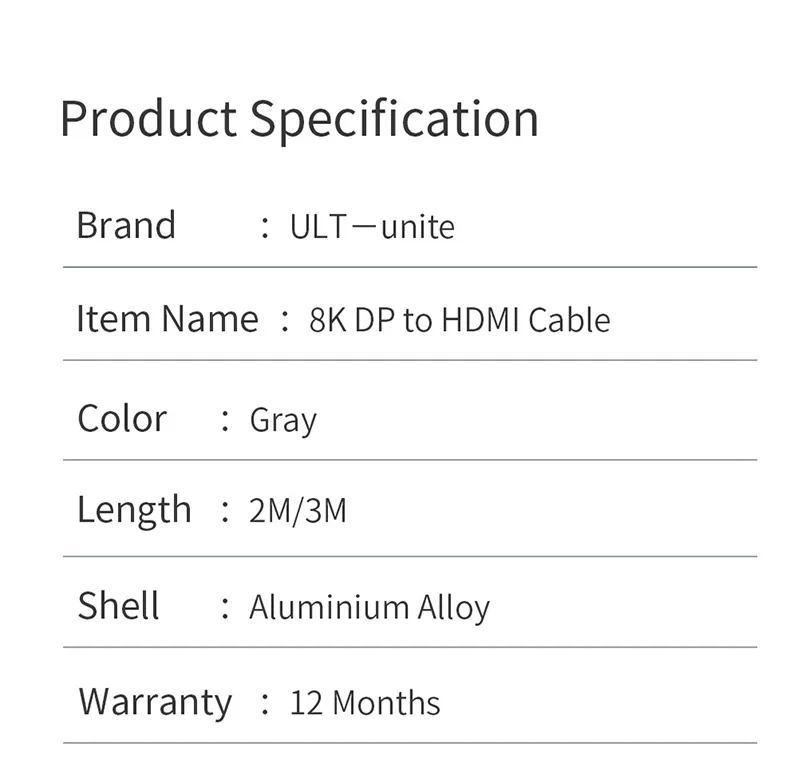 DisplayPort-zu-HDMI-Kabel 8K, VRR 4K@240Hz 2K@480Hz Aktives DP1.4-Quellkabel zu HDMI2.1-Displaykabel für Monitore von AMD, NVIDIA, Dell – Detail 14