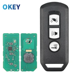 Okey 3 Button Motorcycle Remote Control Key For Honda  35111-KOR-V02 Keyless Control Key FSK 433MHZ ID47 Chip