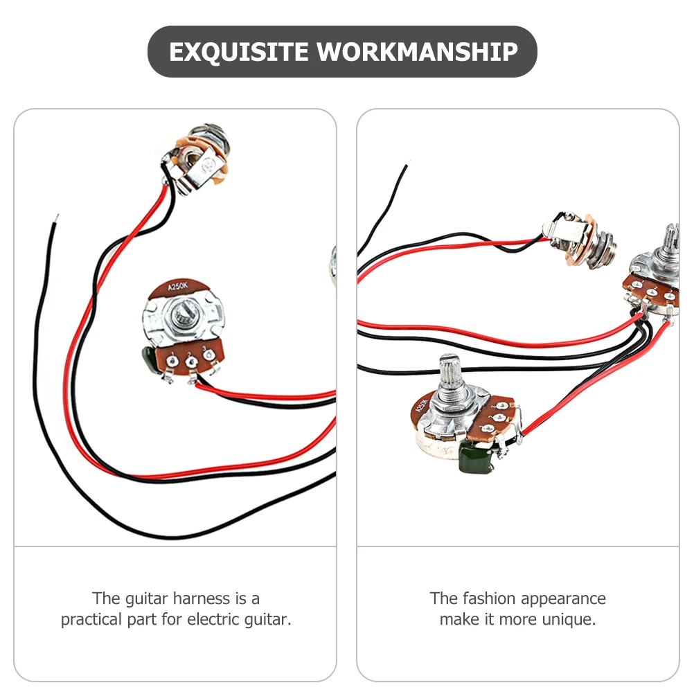 

Bass Line Wiring Harness Kit Component Guitar Parts Accessories Brown Wired for
