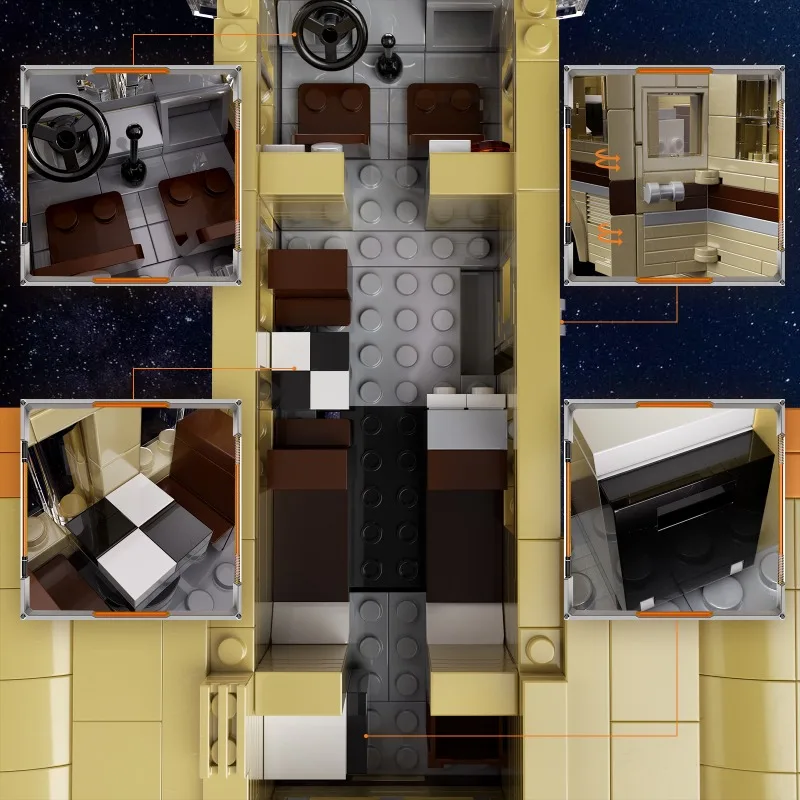 Bloques de construcción para niños, juguete de ladrillos para armar nave espacial, serie Cannones Movie, MOC, ideal para regalo de vacaciones, código 706, piezas