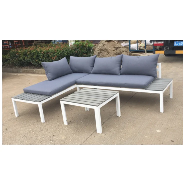 

Popular Commercial Outdoor Furniture L-Shape Modular Wood Sofa Set for Garden Patios Versatile Outdoor Living Space
