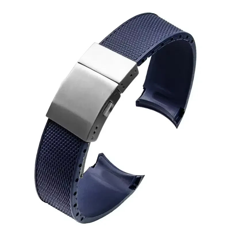 Correa de reloj de silicona de goma, correa de reloj resistente al agua para correa Longines para Conquest HydroConquest L3.742 782 Series 21mm
