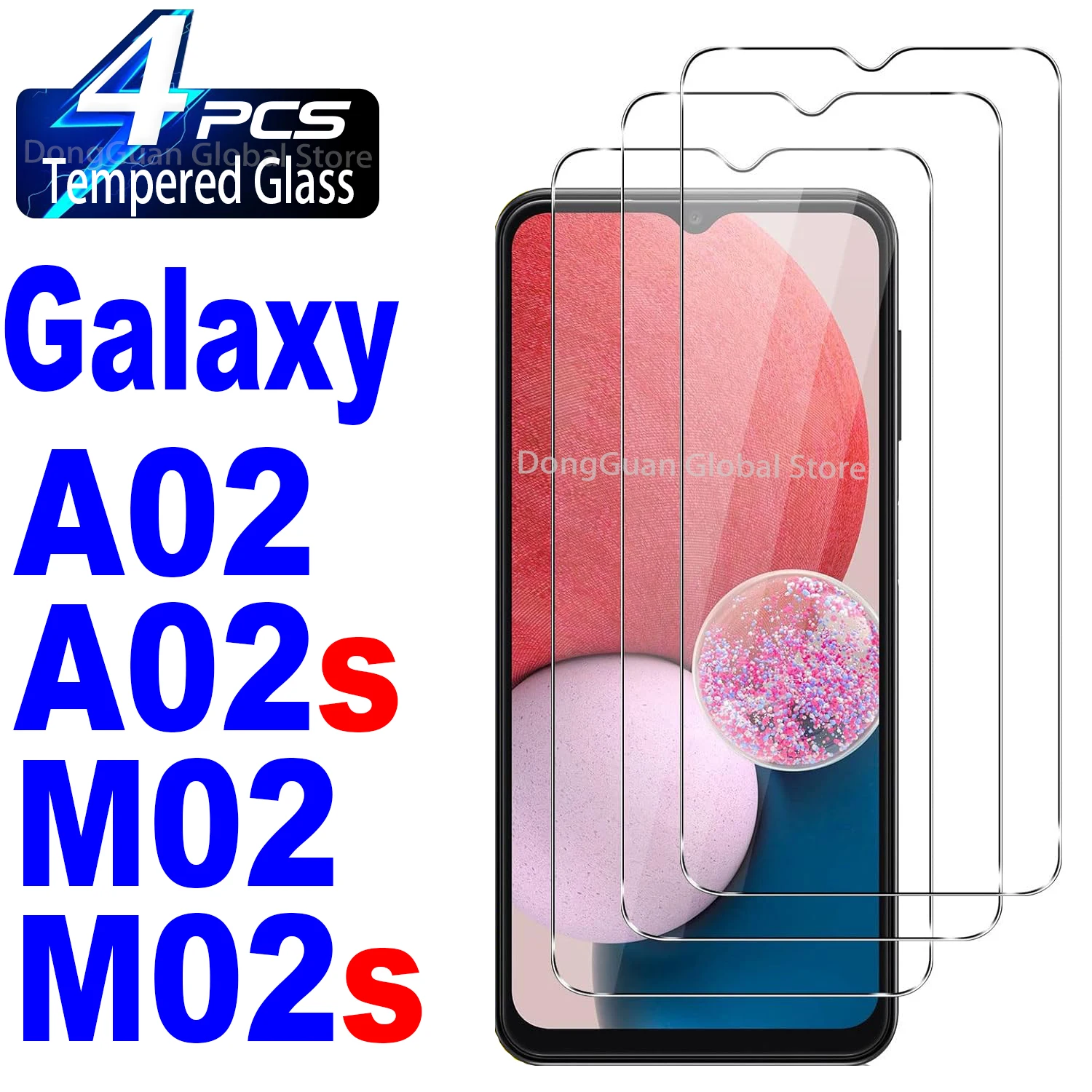 2Pcs/4Pcs 9H Tempered Glass For Samsung Galaxy A02 M02 A02s M02s Screen Protector Glass Film