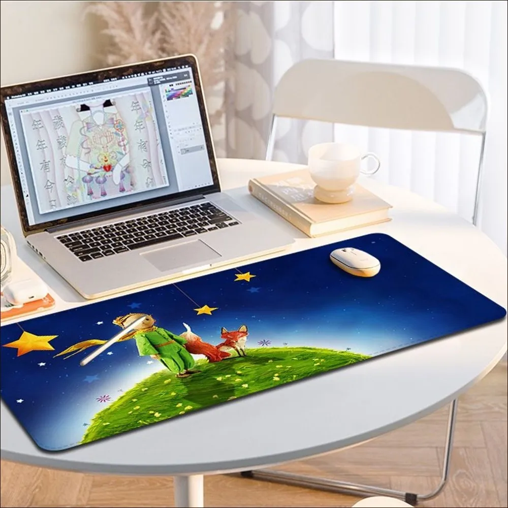 The Little Prince and The Fox Mousepad girl pad Keyboards Rubber Gaming mousepad Desk Size for large Edge Locking Keyboard Pad