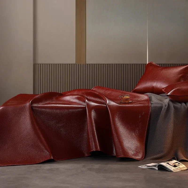 

.Cowhide Mat First Layer Buffalo Leather Summer Leather Thickened High-end Soft Mattress.