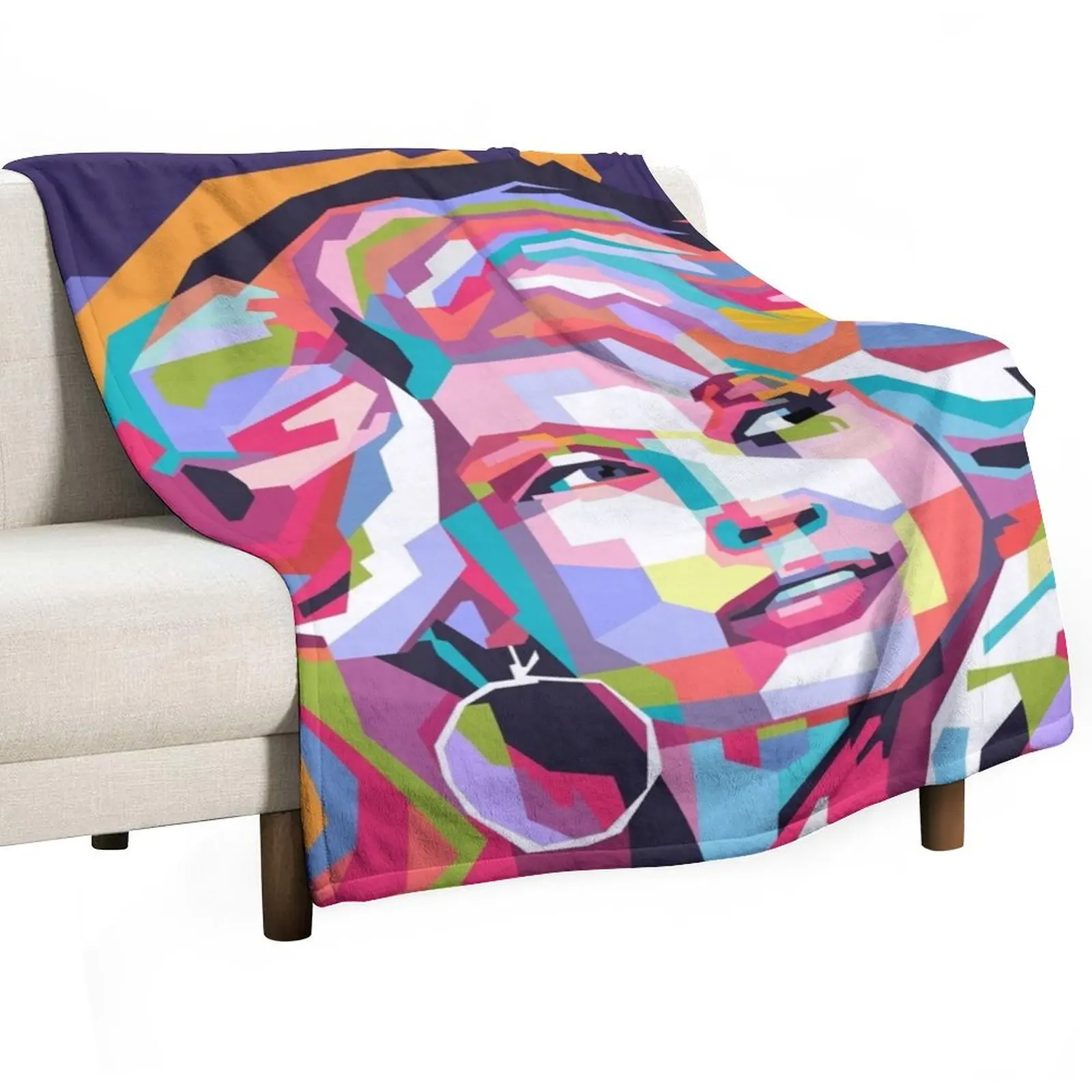 

Abstract Dolly Parton in WPAP Throw Blanket Polar Hair Comforter halloween Blankets
