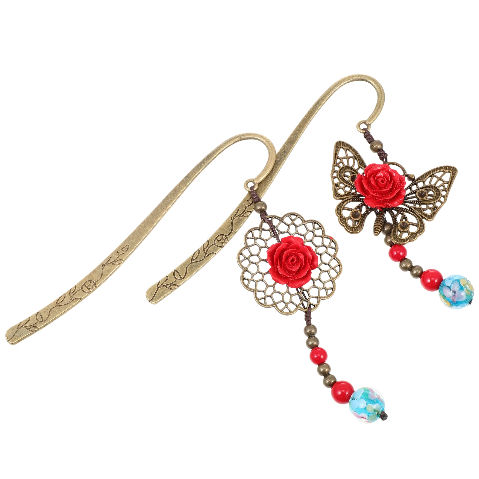 

2 Pcs Bookmark Bookmarks Custom for Books Clip Tell Study Bookmarker Zinc Alloy Dad Magnetic