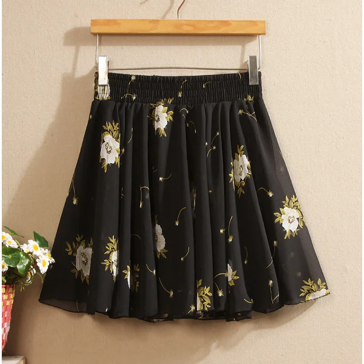 Student Dance Chiffon Female Summer High Waist Bottomed Short Anti Slip A-line Faldas Fashion Clothes for Women Skirts