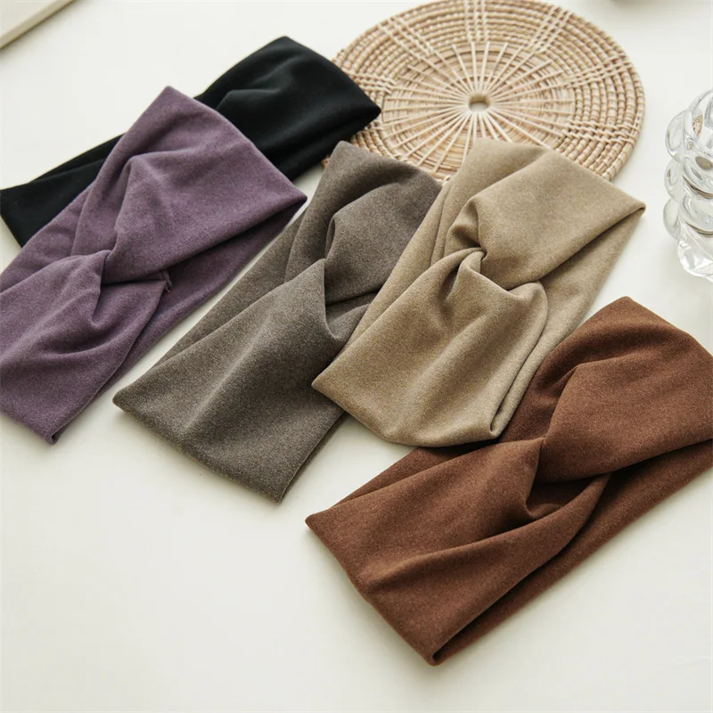 

7PCS Winter Gentle Korean Temperament Headband Wide Edge Headband Women's Tied Hair Simple Face Wash Daily Hair Accessories