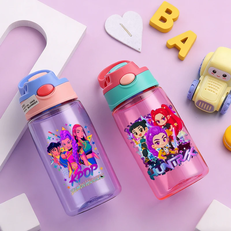

Kpop Demon Hunter Sports Water Bottle Leak Proof Colorful Cup Drinking for Outdoor Women Men Travel Portable Gym Fitness Jugs