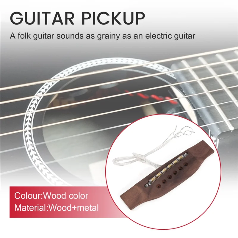 -A14E Acoustic Guitar Piezo Bridge Pickup With The Graininess Of An Electric Guitar For Acoustic Guitar Instrument Accessories