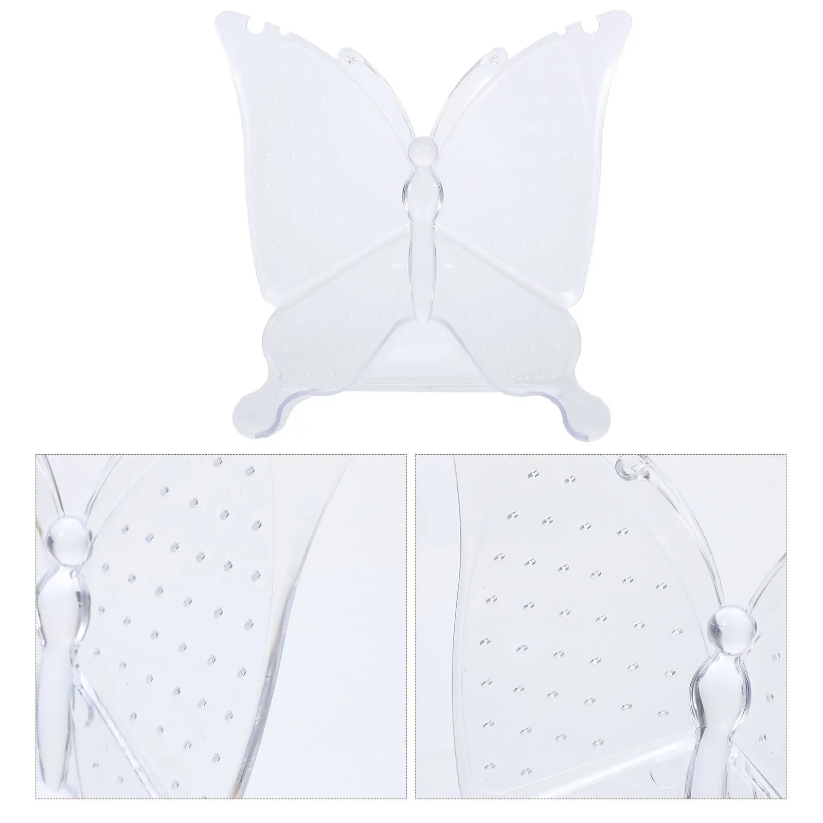 Butterfly Earring Display Stand for Women Girls Jewelry Organizer Holder Rack with Multi Holes Stable Flat Base Smooth Edges