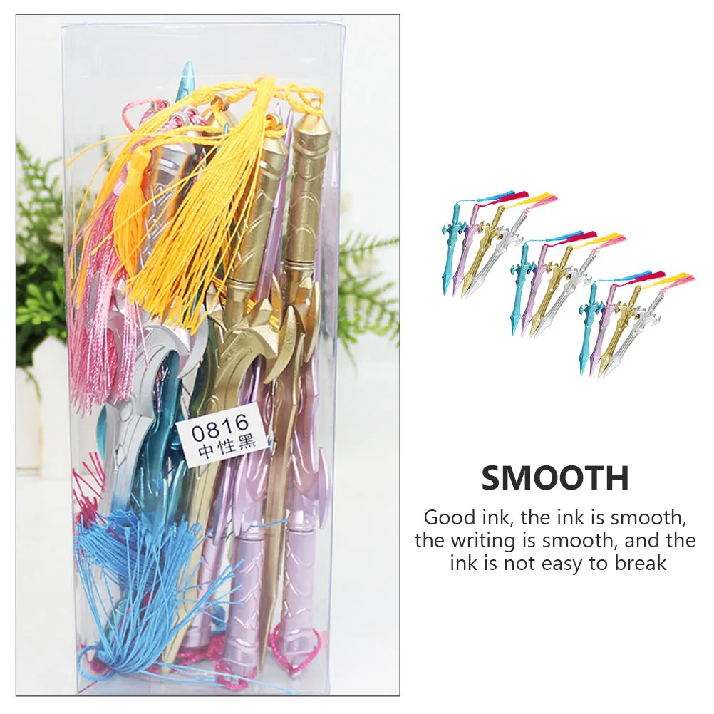 

12 Pcs Tassel Pendant Office Gel Writing Colored Erasable Pens Student for School Liquid Ink