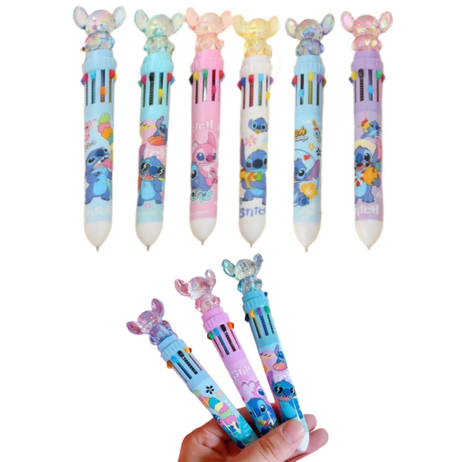 1/2/3 pièces point Disney style aléatoire presse dix couleurs stylo à bille CartoonPen papeterie préfet pour cadeau de noël
