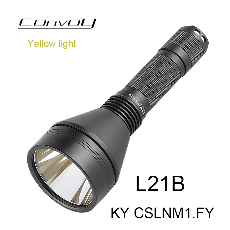 Convoy Yellow light L21B KY CSLNM1.FY Led High Powerful 21700 Flash Torch Light Long Range Lantern Camping Lamp Hunting