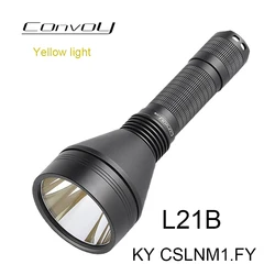 Convoy Yellow light L21B KY CSLNM1.FY Led  High Powerful 21700 Flash Torch Light Long Range Lantern Camping Lamp Hunting