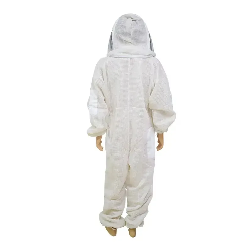 20263 Layers Breathable Ventilated Beekeeping Suit with Veil Safety Veil Hat Professional Beekeeper Bee Protective Clothing