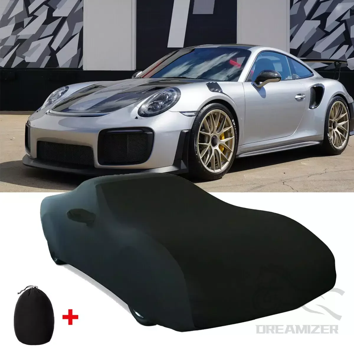 Full Car Cover Stain Stretch Scratch Dustproof Indoor For Porsche 911 GT2 GT3 Windproof Dustproof Scratch-proof UV-proof Covers