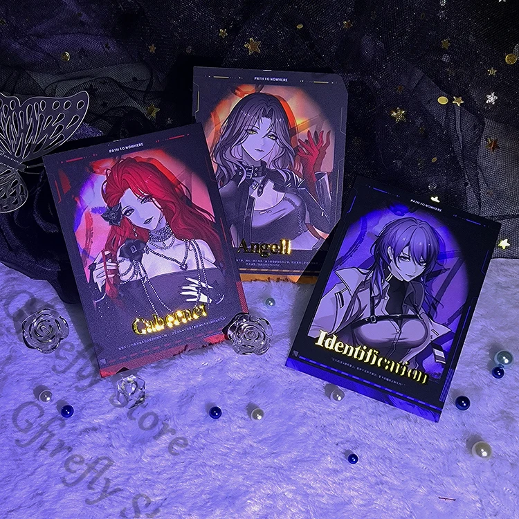 Path To Nowhere Angell Cosplay Broche Badge Identificatie Laser Ticket Cabernet Coquelisch embleem Breastpin Anime Decor Card Set