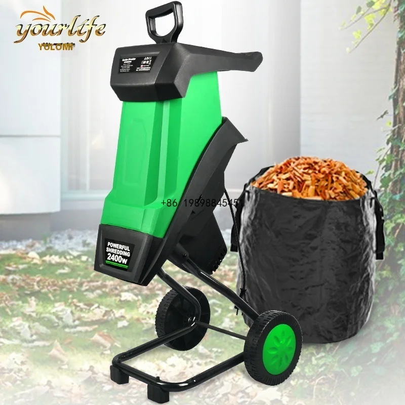 High Power Industrial Grade Sawdust Garden Tool for Pulverizing Twigs and Leaves Chipper & Shredder