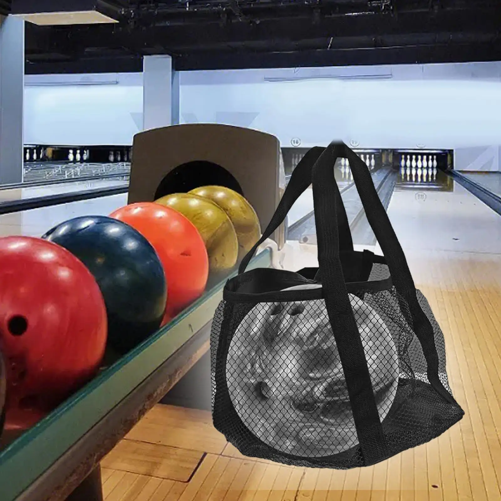 Bowling Bag for Single Ball Bowling Tote Container Case Portable Bowling Ball Holder Carrier Handbag for Practice Gym