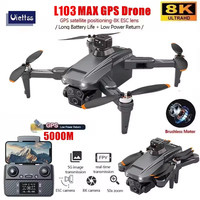 New L103 MAX GPS Drone HD 8K Multi Camera Aerial Shot EIS Smart Anti-Shake Brushless Motor Foldable Wifi FPV RC Quadcopte