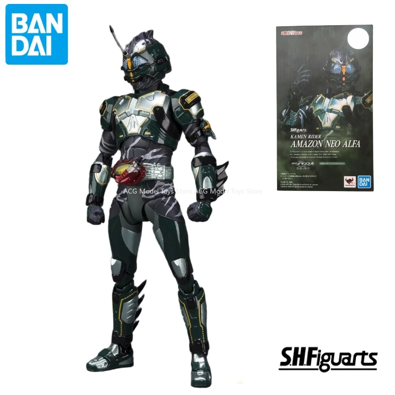 In Stock Original Bandai S.H.Figuarts SHF Tokusatsu Kamen Rider Amazon Neo Alfa  Action Figure Toys Collection Model Gift