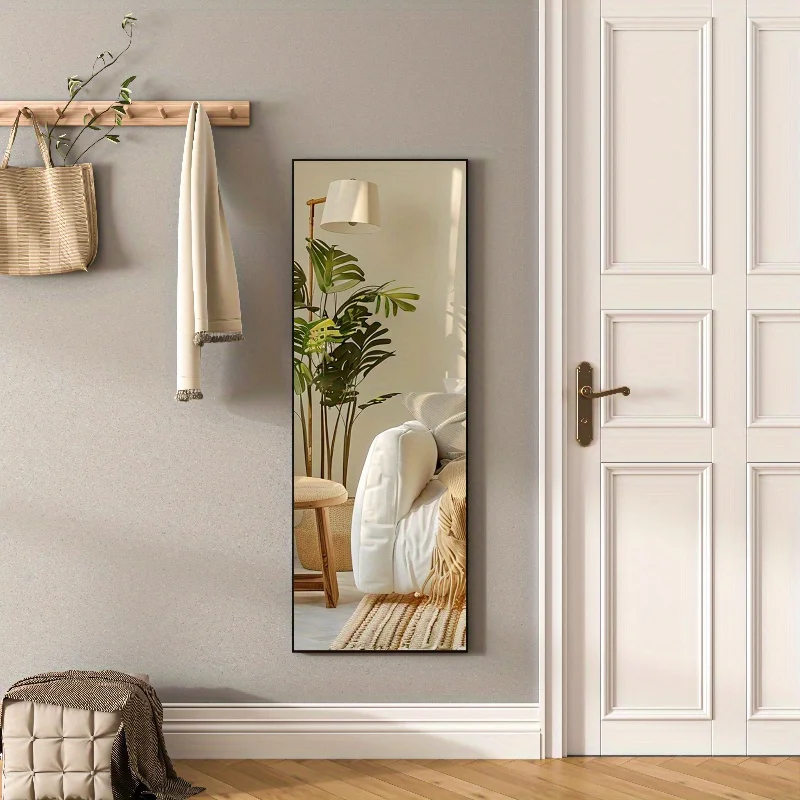 

Square Full-Length Mirror for Bedroom And Home Decoration, Measuring 44 Inches by 16 Inches