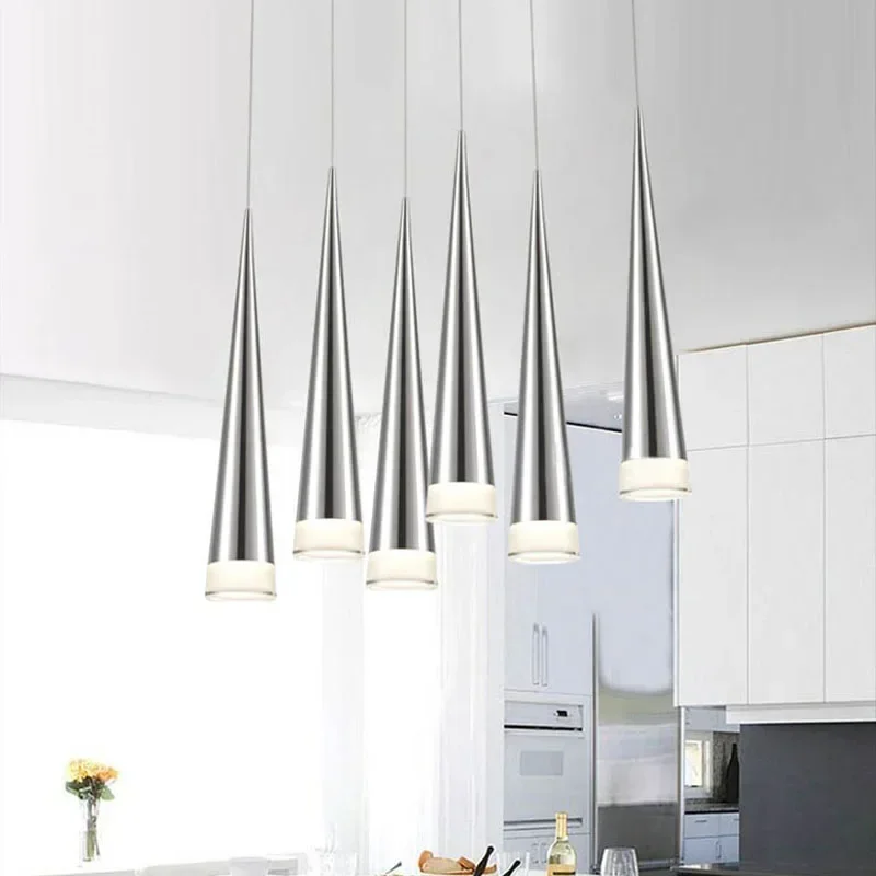 

Simple led Pendant Lights AC85-265V 5W Modern Conical Lamps Aluminum Hand Lighting dining-room bar Restaurant Lamp