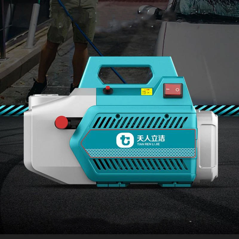 220V 2000W Car Washing Machine High Pressure Water Pump Automatic Pure Copper Portable Water Gun Brush Car Washing Machine