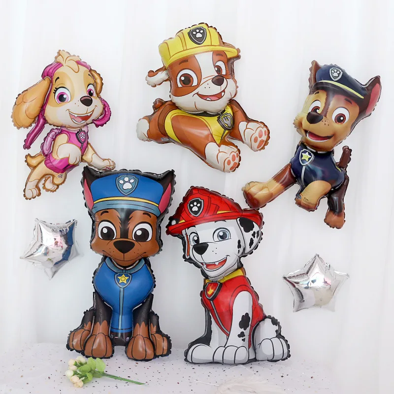 Paw Patrol Chase Aluminium Balloon Cartoon Skye Marshall Rubble Rocky Balloons Children Birthday Party Holiday Event Decoration