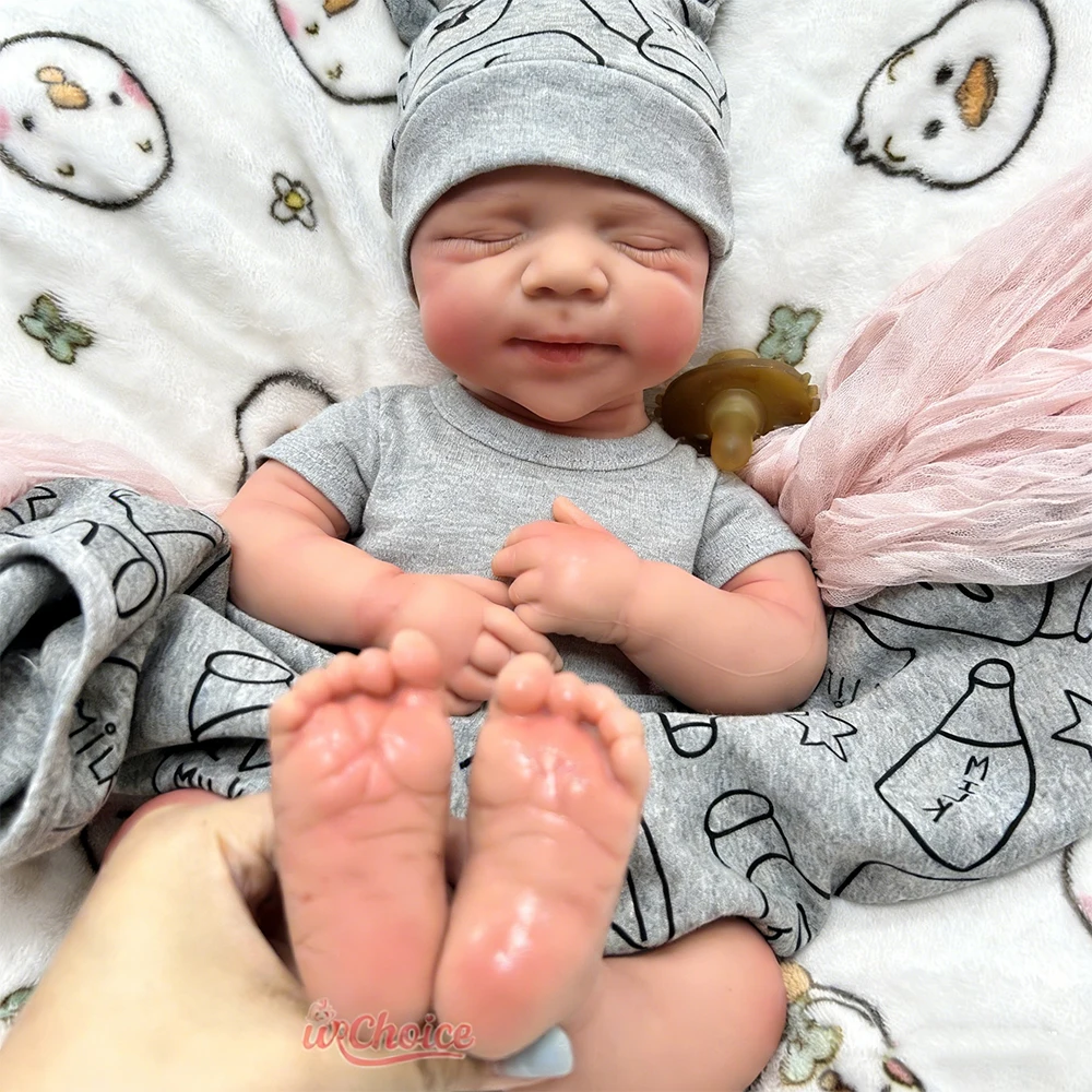 Open Mouth 50cm Pascale Full Body Silicone Reborn Doll With Painted Skin Washable Soft Touch Doll for Birthday Gift Toy