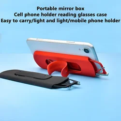 Ultrathin Reading Glasses Men Anti Blue Light Eyeglasses Women Mobile Phone Holder Ultralight Square Prescription Glasses