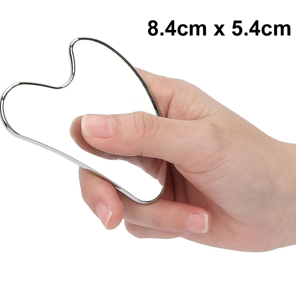 

8x5cm Stainless Steel Gua Sha Scraper Massager for Face Neck Body Guasha Relax Massage Tool Facial Skin Care Board Face Massager