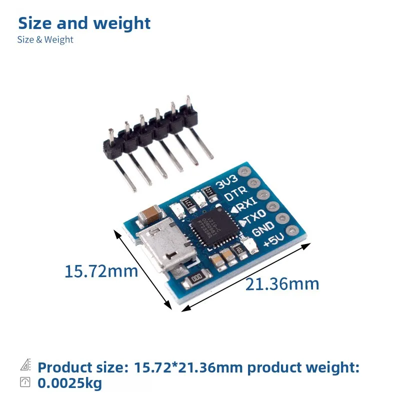 FT232 Module USB to Serial TTL Converter MICRO Port Compatible with FT232RL